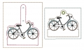 Bild 3 von Stickdatei ITH Fahrrad Schlüsselanhänger mit Platz für einen Namen