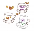 Stickdatei Kaffee Kaffeetasse SET