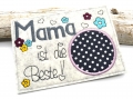 Bild 1 von Stickdatei  Mama  Mug Rug Tassenteppich 