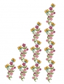 Bild 4 von Stickdatei Bordüre Blumen mit Schmetterling