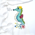 Bild 1 von Stickdatei Seepferdchen mit Blumen