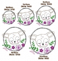 Bild 2 von  Stickdatei Reh mit Blumen doodle verschiedene Größen