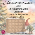 Adventskalender  voller Stickdateien 2026 Vorverkauf startet bald!