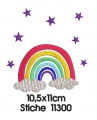 Bild 7 von Stickdatei Regenbogen auf der Wolke Vollstick SET verschiedene Größen