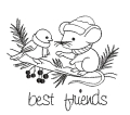 Bild 1 von Stickdatei Spatz und Maus best friends