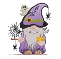 Bild 1 von Stickdatei Halloween Wichtel Gespenst Spinnennetz
