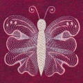 Bild 1 von Stickdatei Schmetterling Reliefstich 3 Größen
