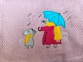 Bild 6 von Stickdatei Maus doodle Applikation Herbst Regentag