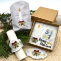 Stickdatei Weihnachten SET Wunscherfüller Kerze Serviettenhalter