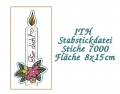 Bild 3 von Stickdatei Kerzen mit Blumen SET + Stabstickdatei