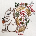 Bild 2 von Stickdatei Eichhörnchen Herbst