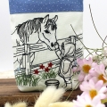 Bild 3 von Stickdatei Landleben Pferd Huhn Schwein Katze SET Redwork Konturstich  / (Stickrahmengröße) 10x10cm 