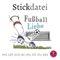 Bild 2 von Stickdatei Fußball Fußballtor Redwork 
