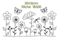 Bild 6 von Stickdatei Blumenwiese Redwork verschiedene Größen