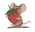 Bild 2 von Stickdatei Maus Erdbeere Erdbeerzeit ab 10x10cm