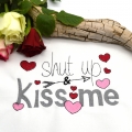 Bild 2 von Stickdatei Valentinstag Herzen shut up and kiss me  / (Lizenz) Unlimited