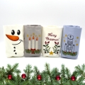 Bild 1 von ITH  Lichterbeutel Weihnachten SET mit Nussknacker Schneemann Kerzen  / (Stickrahmengröße) 13x18cm