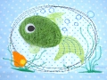 Bild 1 von Stickdatei Fisch doodle drei Größen ab 13x18cm