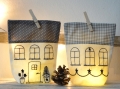Bild 4 von ITH Lichterbeutel Stickdatei Haus Häuser SET