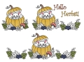 Bild 2 von Stickdatei Herbst Maus Kürbis 
