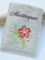 Bild 5 von ITH Stickdatei Mutterpass Blumenranke 14,5x19cm